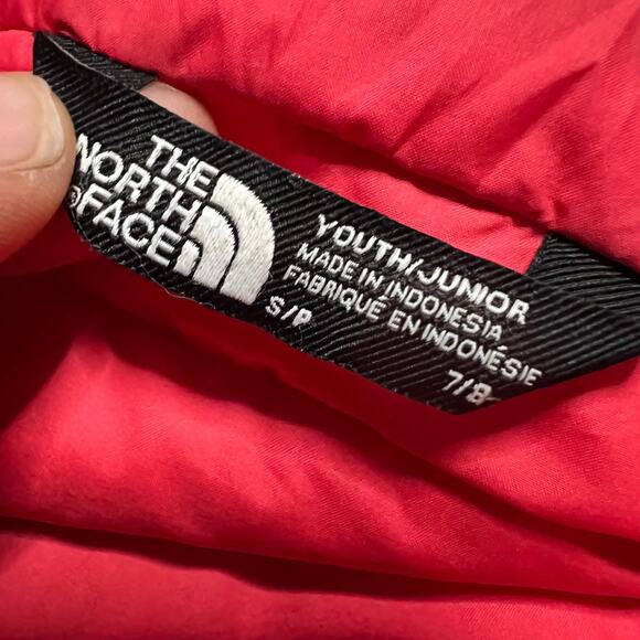 North Face Jacket Youth Girls Small 7/8 Red Balanced Rock Insulated Outdoor - Picture 9 of 11